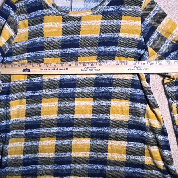 Sweet Lovely By Jen Women XL‎ Golden Black Plaid Scoop Neck Sweater Tunic (N) - Picture 6 of 7